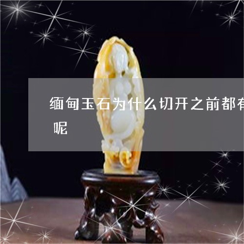 缅甸玉石为什么切开之前都有黑色石头包裹呢/2023080403144