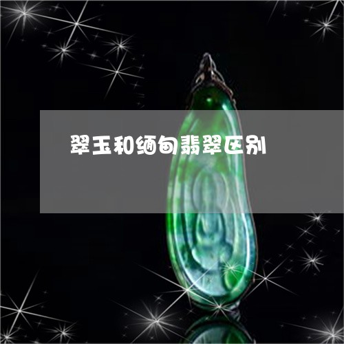 翠玉和缅甸翡翠区别/2023110708585