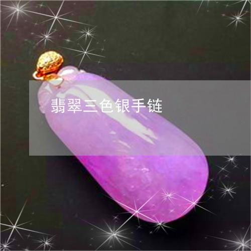 翡翠三色银手链/2023051720874