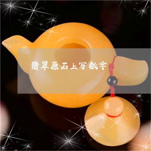 翡翠原石上写数字/2023092320772