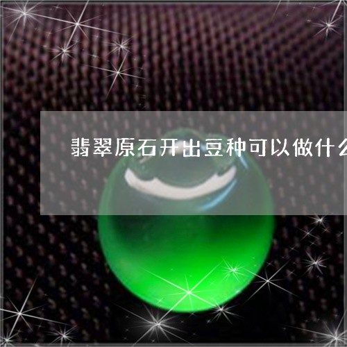 翡翠原石开出豆种可以做什么/2023110626309