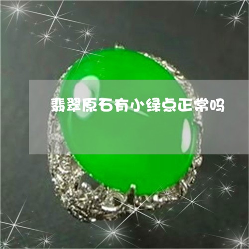 翡翠原石有小绿点正常吗/2023100614554