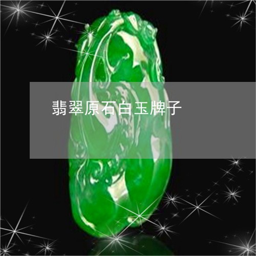 翡翠原石白玉牌子/2023092291644