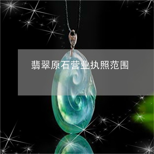 翡翠原石营业执照范围/2023082452973