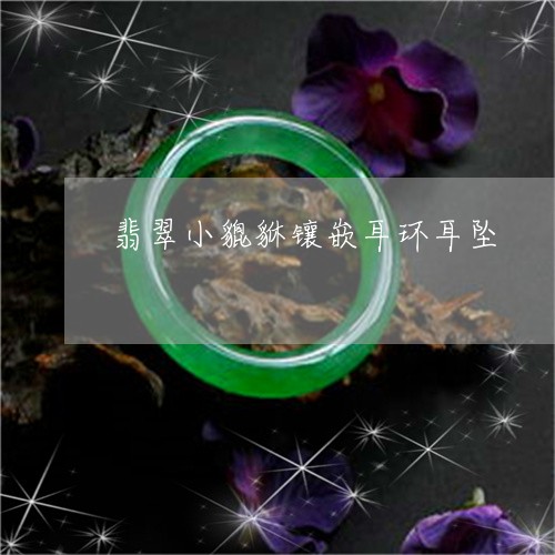 翡翠小貔貅镶嵌耳环耳坠/2023092836471