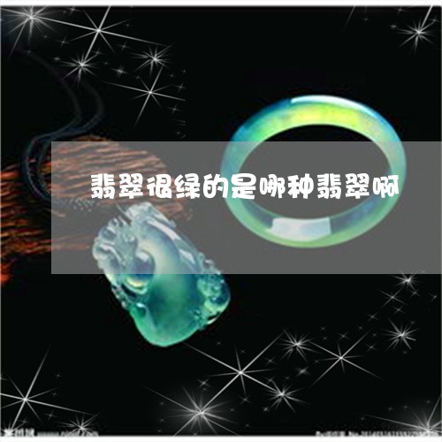 翡翠很绿的是哪种翡翠啊/2023100781330