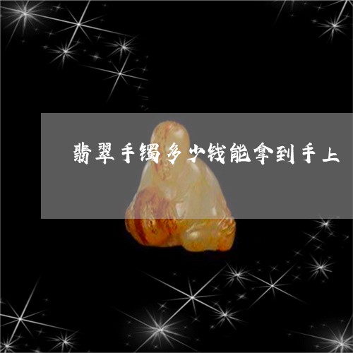 翡翠手镯多少钱能拿到手上/2023101793627