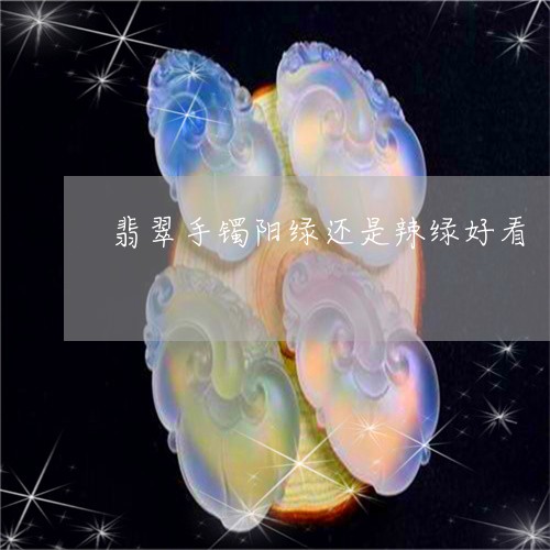 翡翠手镯阳绿还是辣绿好看/2023092839617