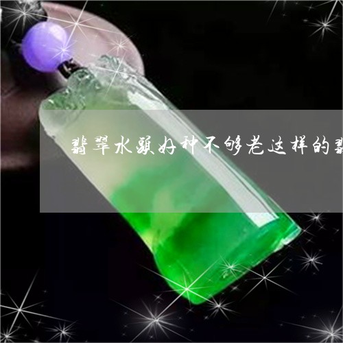 翡翠水头好种不够老这样的翡翠值钱吗/2023080337810