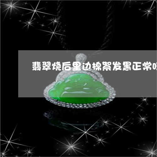 翡翠烧后里边棉絮发黑正常吗/2023092981167