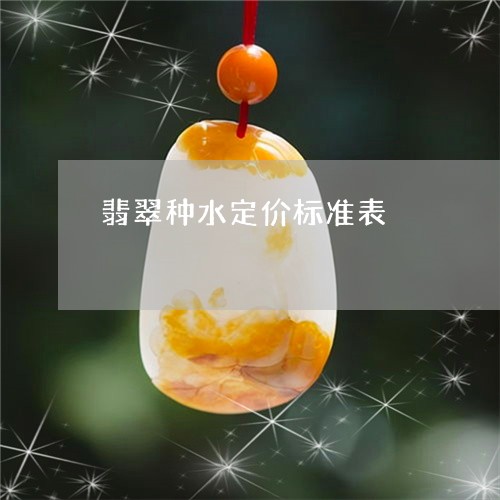 翡翠种水定价标准表/2023091553640