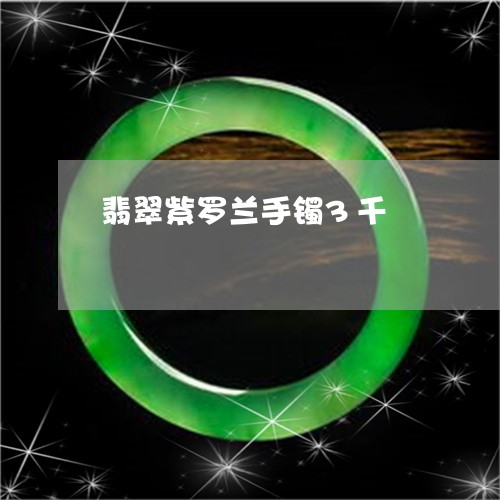 翡翠紫罗兰手镯3千/2023091510616