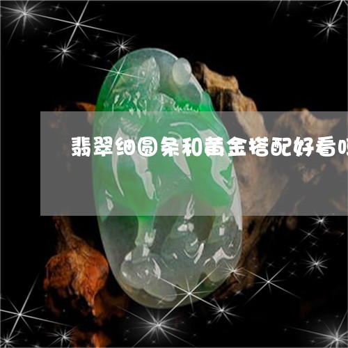 翡翠细圆条和黄金搭配好看吗/2023092992783