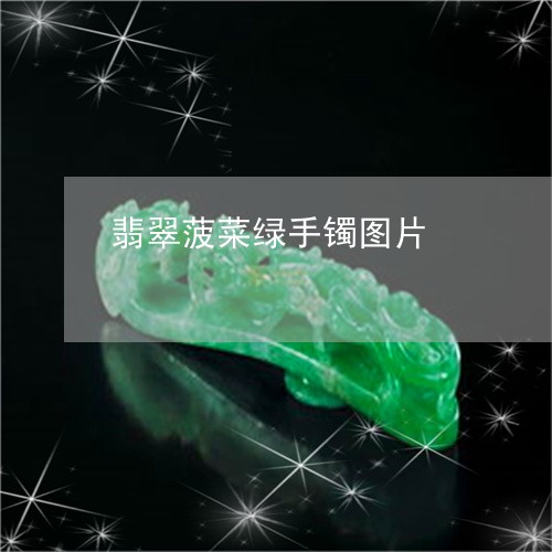 翡翠菠菜绿手镯图片/2023091572820