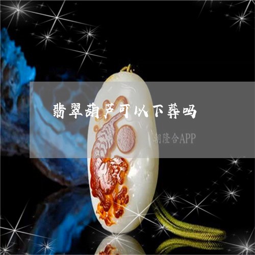 翡翠葫芦可以下葬吗/2023091553246