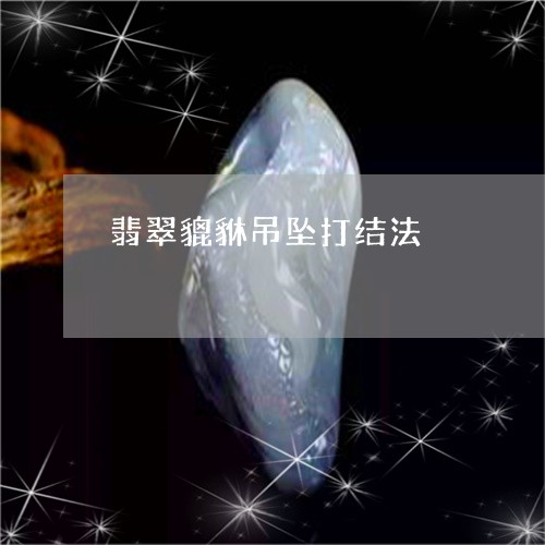 翡翠貔貅吊坠打结法/2023091484975