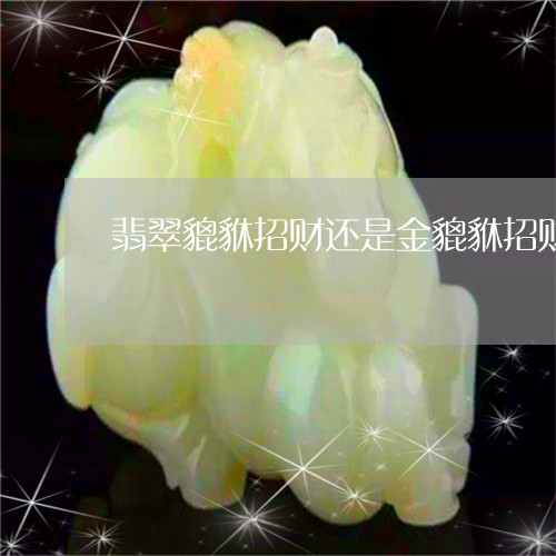 翡翠貔貅招财还是金貔貅招财/2023110622656