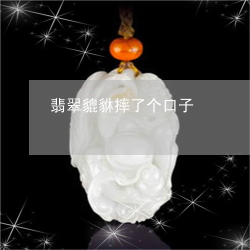 翡翠貔貅摔了个口子/2023101928558