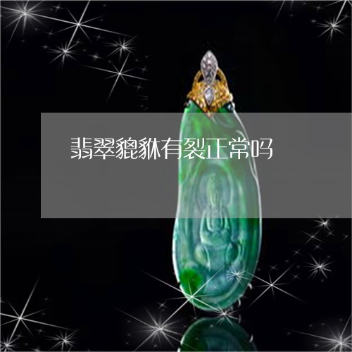 翡翠貔貅有裂正常吗/2023091454298