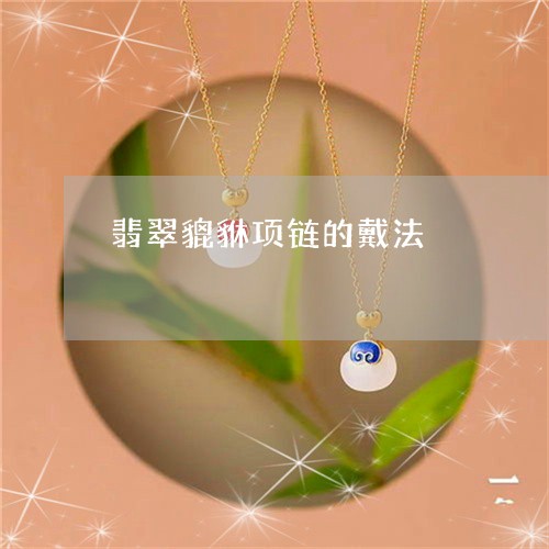 翡翠貔貅项链的戴法/2023091486970