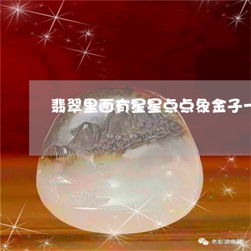 翡翠里面有星星点点象金子一样的是什么料/2023080341281