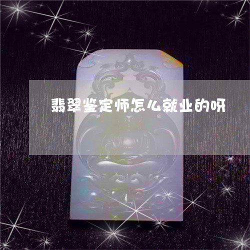 翡翠鉴定师怎么就业的呀/2023100836653