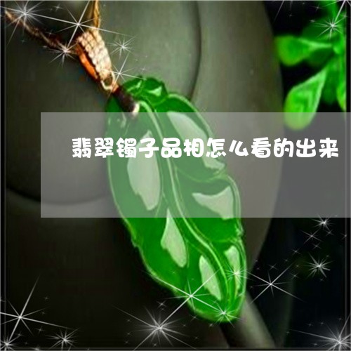 翡翠镯子品相怎么看的出来/2023101730549