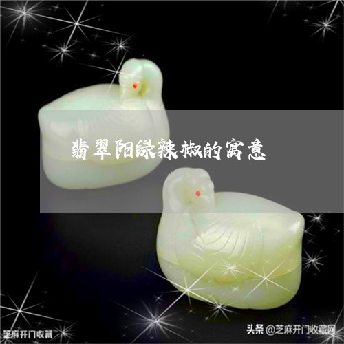 翡翠阳绿辣椒的寓意/2023091410889