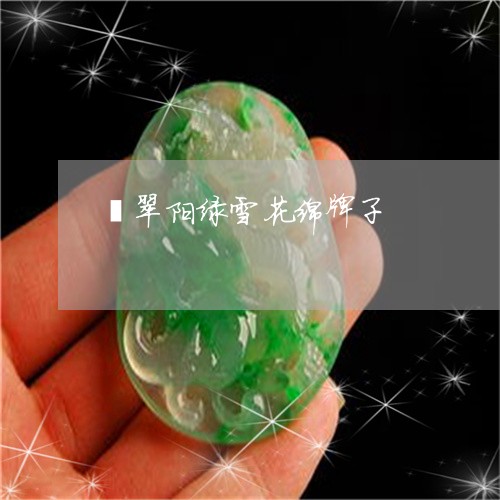 翡翠阳绿雪花绵牌子/2023091478012