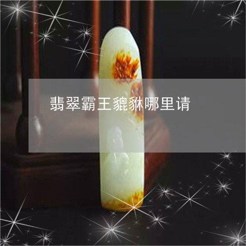 翡翠霸王貔貅哪里请/2023091409960