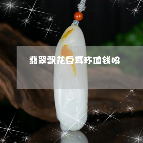 翡翠飘花豆耳环值钱吗/2023082437818