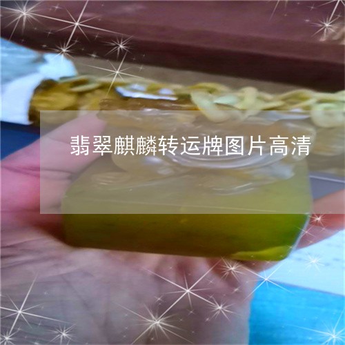 翡翠麒麟转运牌图片高清/2023082552197