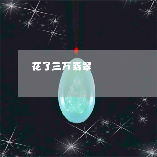 花了三万翡翠/2023081241761