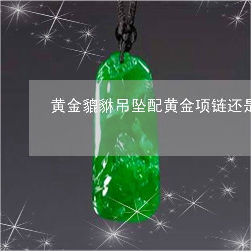 黄金貔貅吊坠配黄金项链还是玉石项链/2023080358106