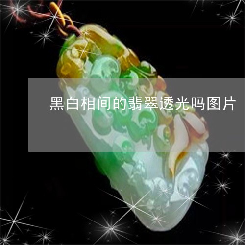 黑白相间的翡翠透光吗图片/2023110609874