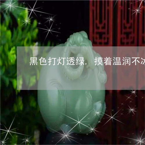 黑色打灯透绿,摸着温润不冰是什么玉石/2023080319101